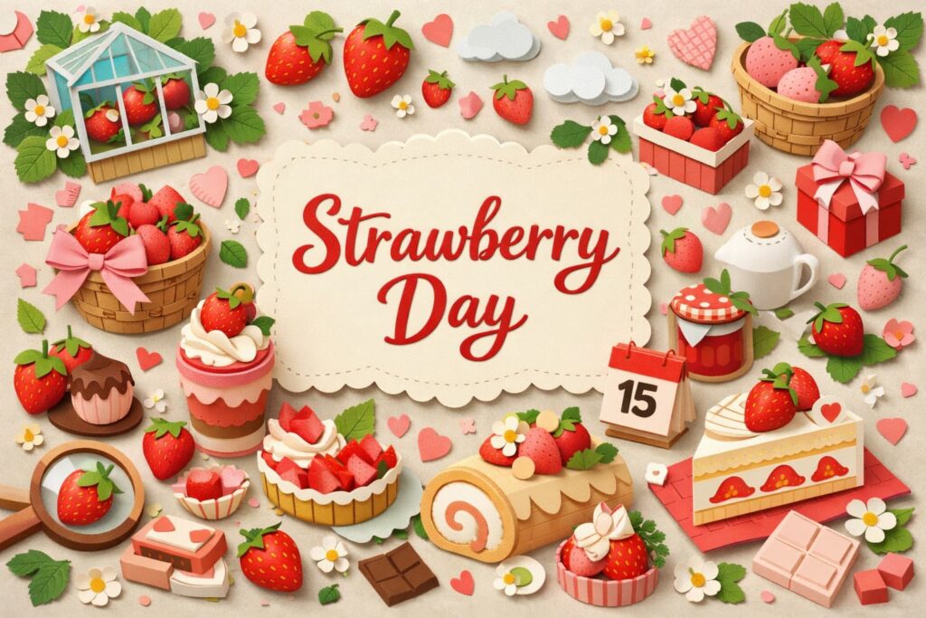 1月15日のいちごの日の由来や語呂合わせ、旬との関係、毎月15日との違い、苺の豆知識までを分かりやすく解説