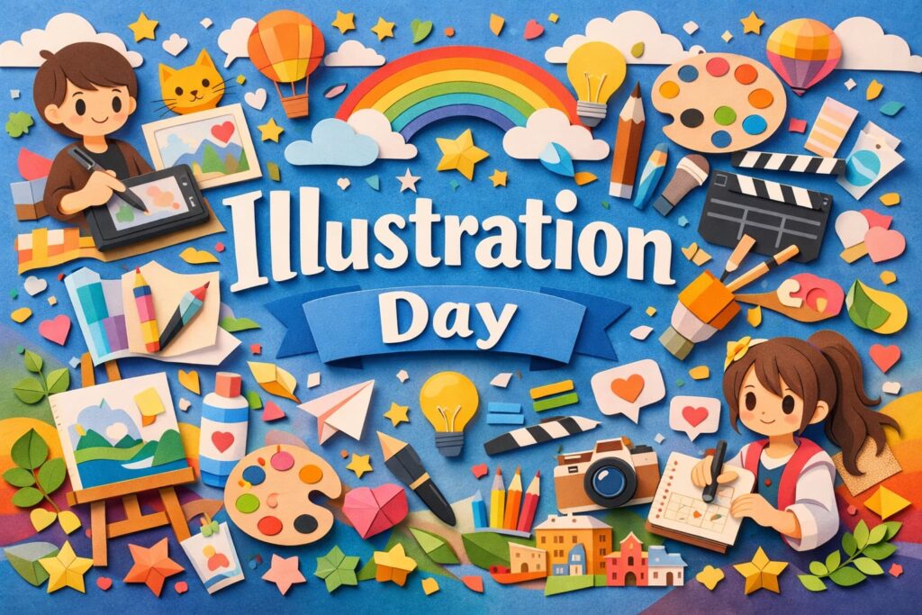 1月11日のイラストレーションの日の由来や意味、日本イラストレーション協会の想い、イラストが社会で果たす役割と価値をわかりやすく解説する記事要約