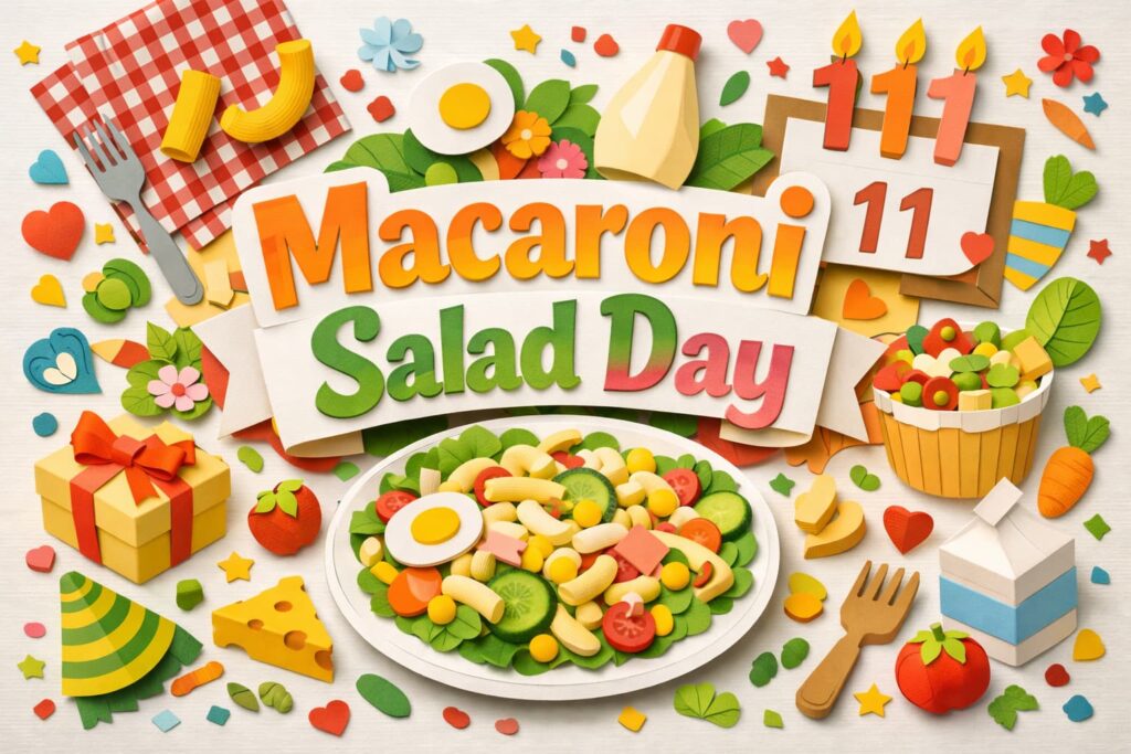 1月11日のマカロニサラダの日の由来や意味、日本独自に定着した背景、制定した企業や豆知識をわかりやすく解説した記念日ブログ