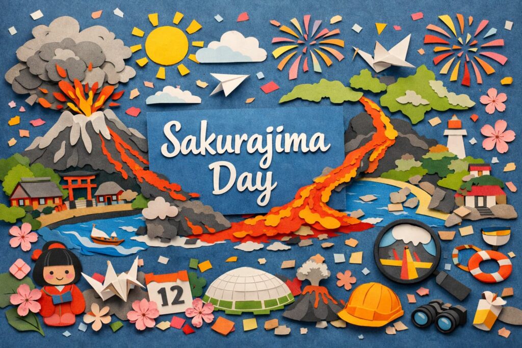 桜島の日の由来となった1914年の大正大噴火を中心に、噴火の規模や被害、地形変化、防災の教訓をわかりやすく解説