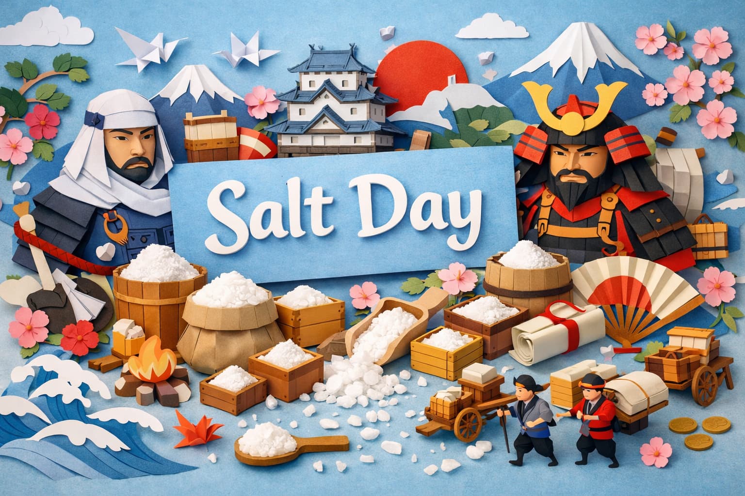 塩の日の由来や意味を解説。上杉謙信が武田信玄に塩を送った逸話から、「敵に塩を送る」という言葉に込められた日本人の価値観と教訓がわかる