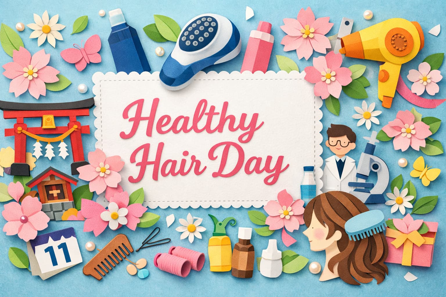 しっかりいい髪の日の由来や意味をやさしく解説。4月11日が選ばれた理由や制定企業 SonoReproとの関係 髪の健康習慣までわかる