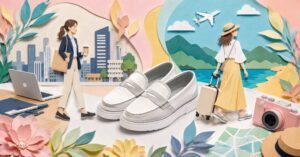 スニーファーが仕事や旅行で人気を集める理由を、ローファーのきちんと感とスニーカーの歩きやすさから紹介