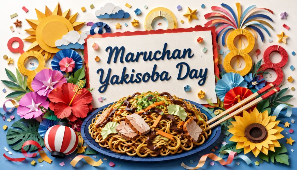 8月8日のマルちゃん焼そばの日の由来、制定者、語呂合わせ、東洋水産やマルちゃん焼そばの歴史を紹介します。