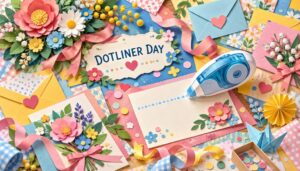 10月10日はドットライナーの日。コクヨが制定した記念日の由来や「ドット」と「点」の語呂合わせ、テープのりの特長を紹介します。