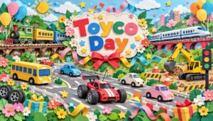 トイコーの日は10月15日。社名にちなんだ語呂合わせが由来です。制定した株式会社トイコーの思いや、バス・電車などの乗り物玩具を紹介します。