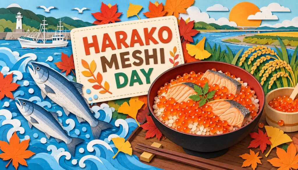 宮城県亘理町の郷土料理「はらこめし」を紹介する10月8日の記念日