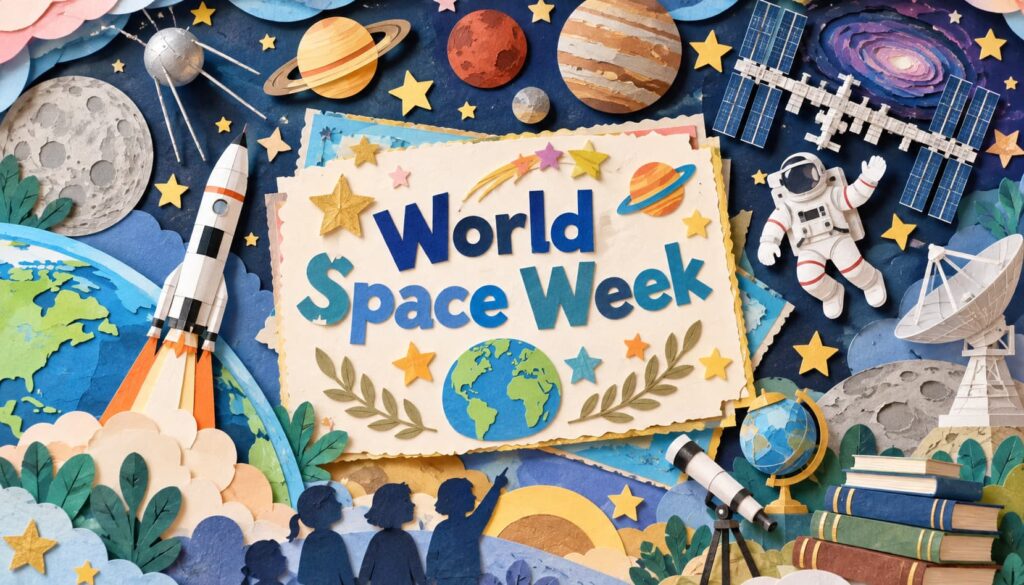 世界宇宙週間は10月4日から10日。スプートニク1号打ち上げと宇宙条約発効に由来し、国連が宇宙科学技術と平和利用を考える国際週間として制定しました。
